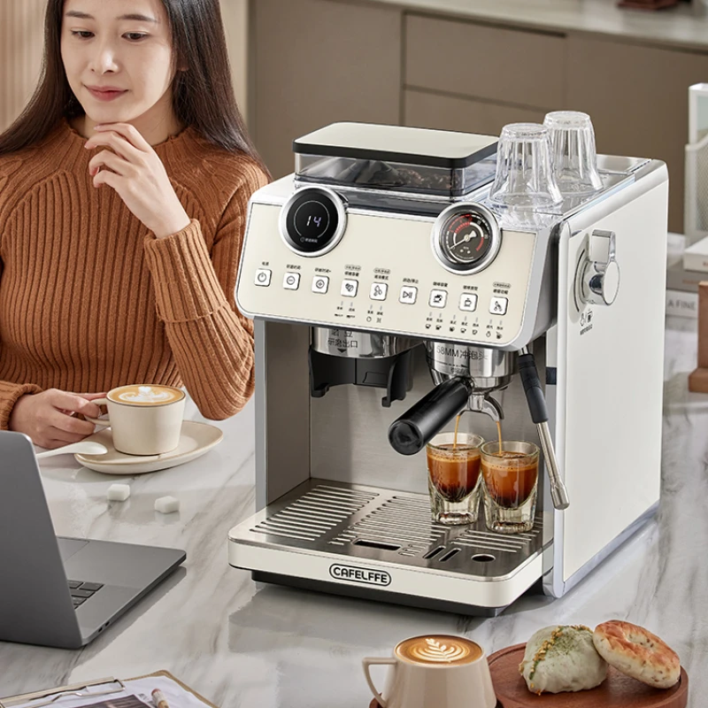 Semi-Automatic Coffee Machine Small Home Grinding Integrated Italian Foam American Commercial Extraction Large Capacity 3