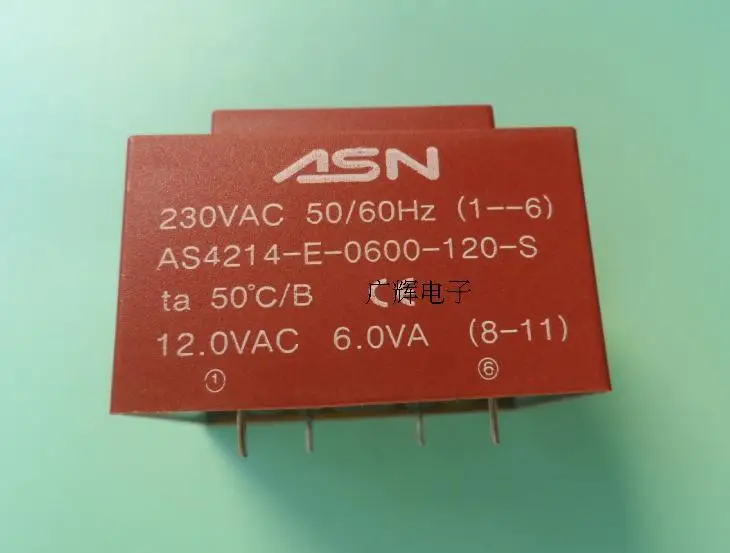 6VA 230V/12V transformer AS4214-E-0600-120-S replaces 05-1004-14