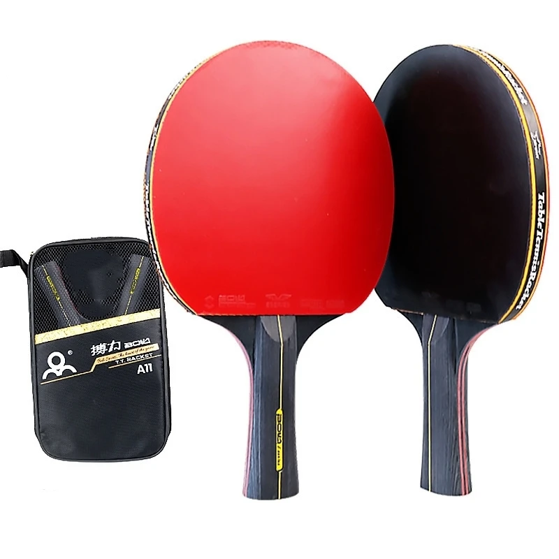 2PCS Professional 6 Star Table Tennis Racket Ping Pong Racket Set