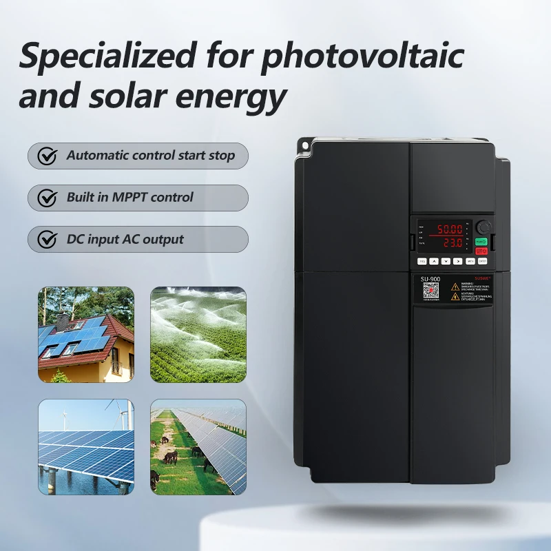 솔라 VFD 태양광 제어 펌프, MPPT VFD, 3 상 DC 380V, 0.75 kW, 1.5 kW, 2.2 kW, 4 kW, 5.5kW, 7.5kW