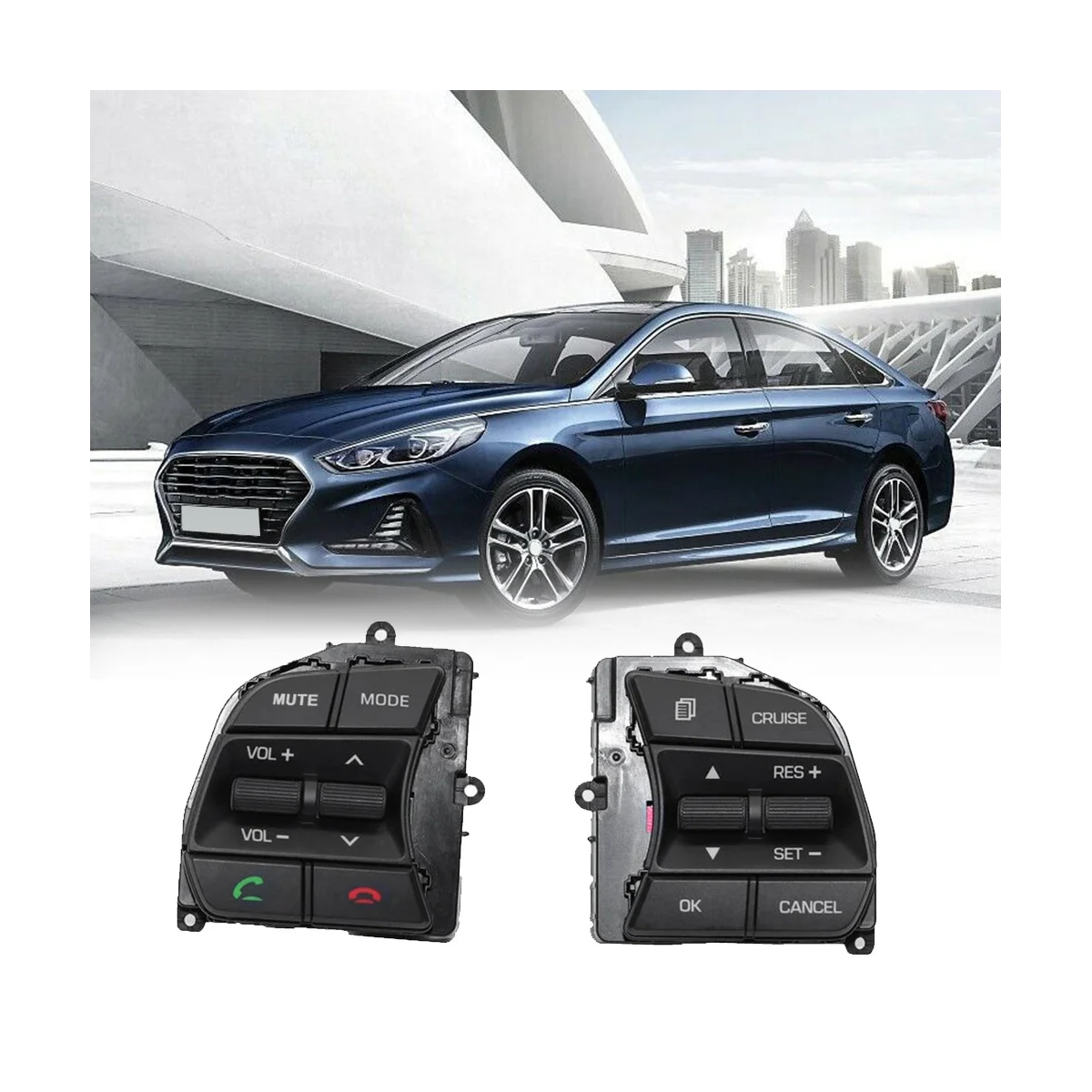 

Кнопка переключения громкости на руль 96700-C1510, левая для Hyundai Sonata LF 2015-2018, автомобильные музыкальные кнопки Bluetooth для телефона