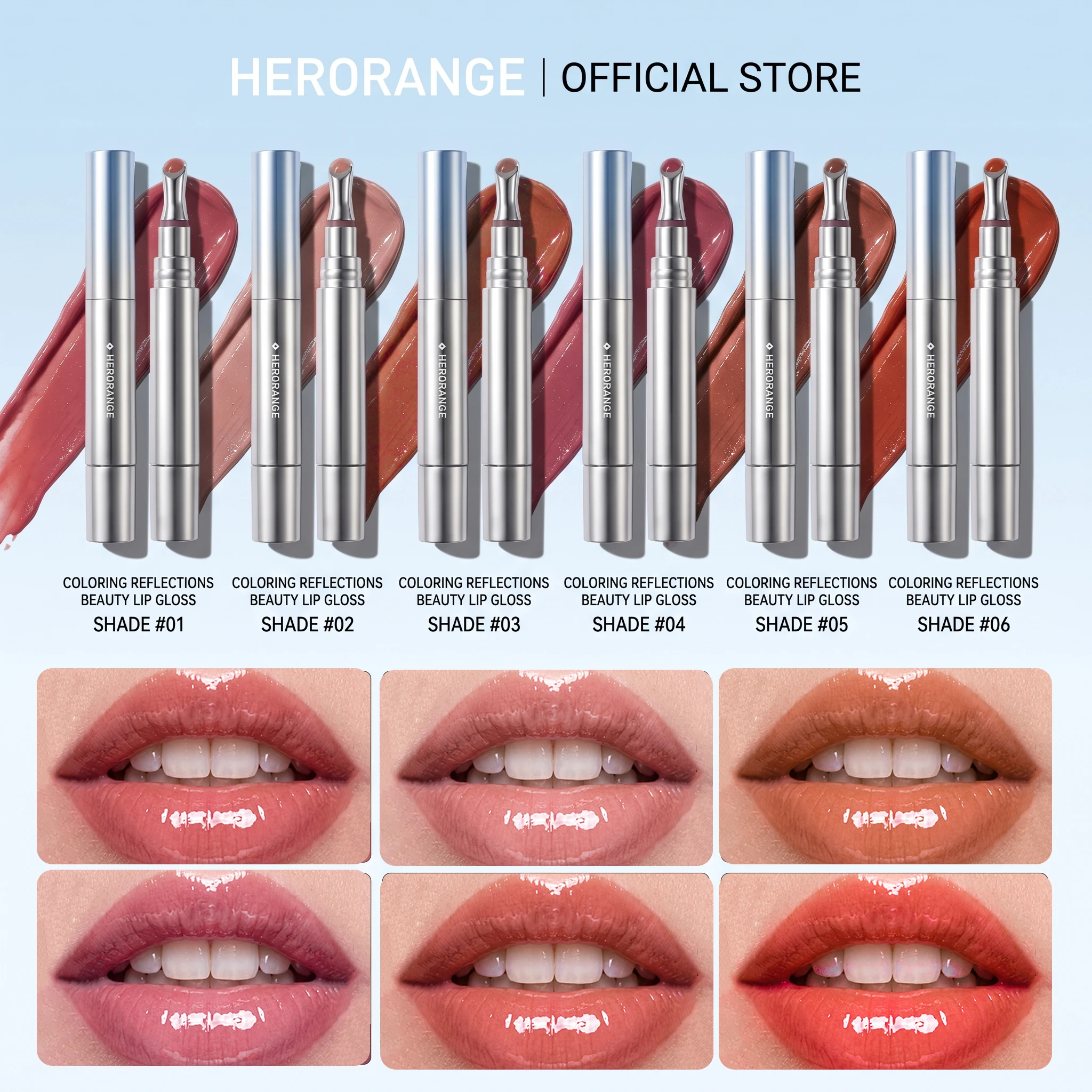 6 Stück feuchtigkeitsspendender, glänzender Lipgloss mit intensiver Farbe, pflegend für die Lippen, wasserfest, wischfest, für die tägliche Schönheitspflege, Kosmetikgeschenk für alle Hauttypen_voghion.com