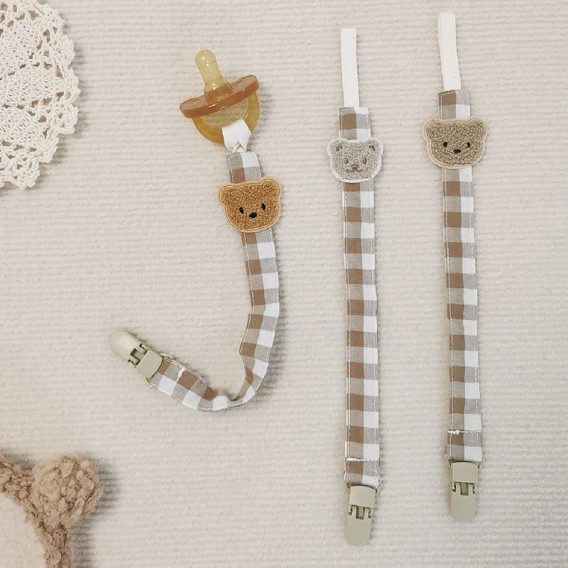 Newborn Baby Pacifier Clip Cotton Pacifier Chain Newborn Soother Chains