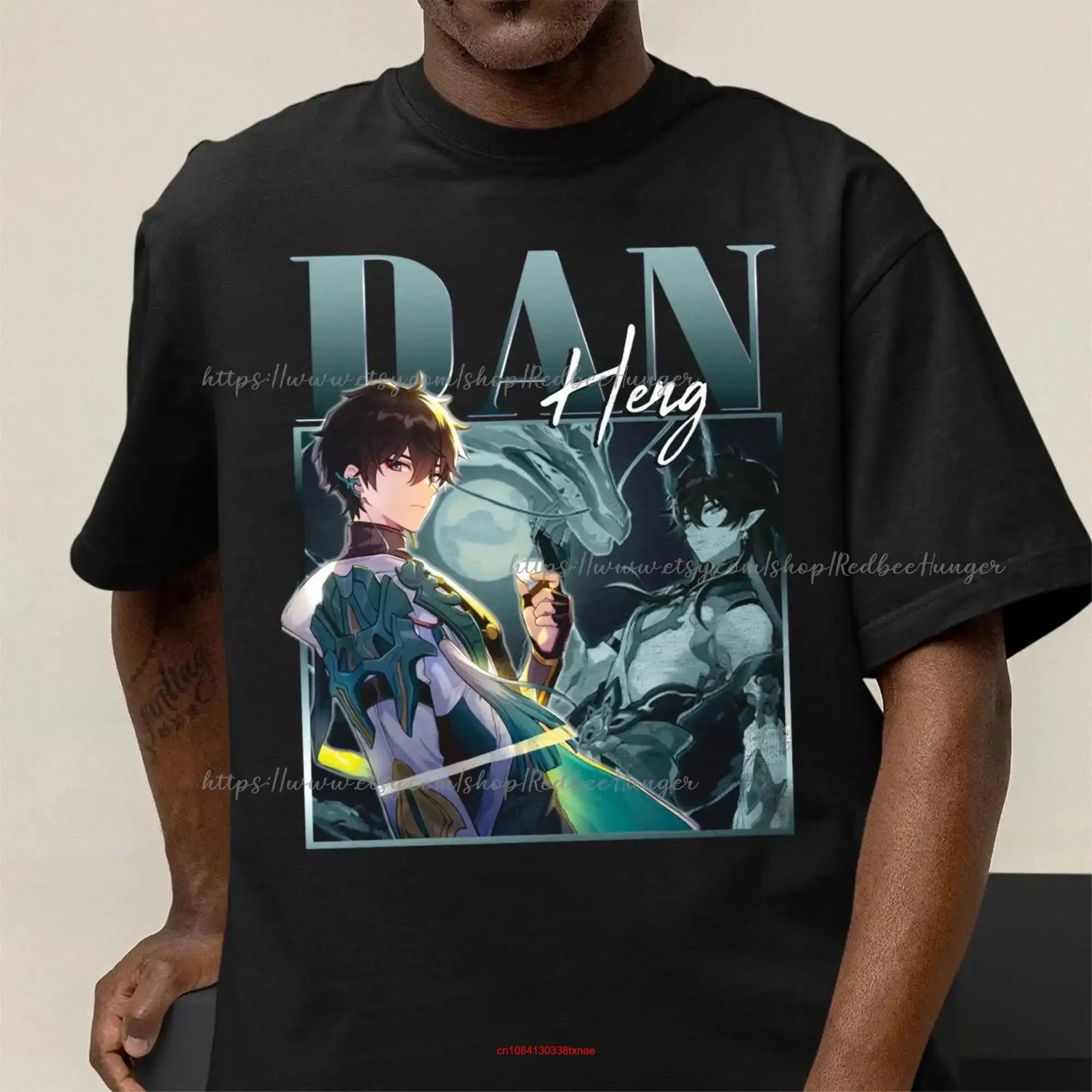 Винтажная Ретро футболка Dan Heng Honkai с длинным или коротким рукавом