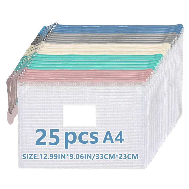 A4 Zip Wallets, 12pcs Blue Plastic Wallets Folders, Document Folder - View #5