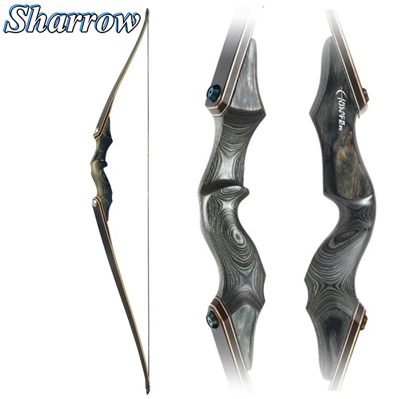 

60 дюймовый Рекурсивный лук, 30-60 фунтов, охотничий, деревянный лук с длинным луком, лук для стрельбы из стекловолокна