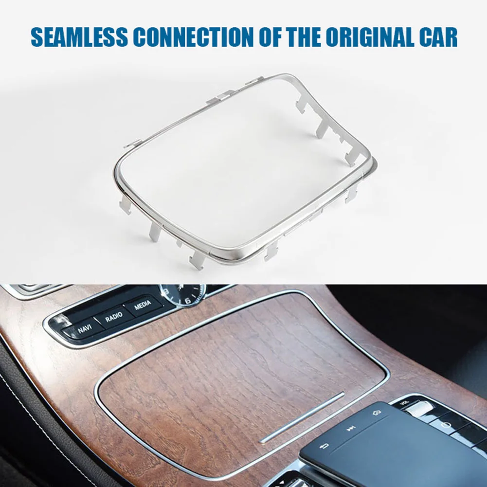 Car Water Cup Holder Strip 2136830500 Silver Chrome Frame Ashtray Cover Plating Strip for Benz E Class W213 15-20 Accessories