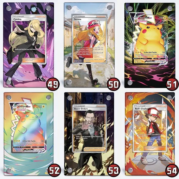 

Anime Pokemon Cynthia Serena Gloria Expansion Painting Card Brick Diy Acg Acrylic Card Brick Animation Peripheral Birthday Gift