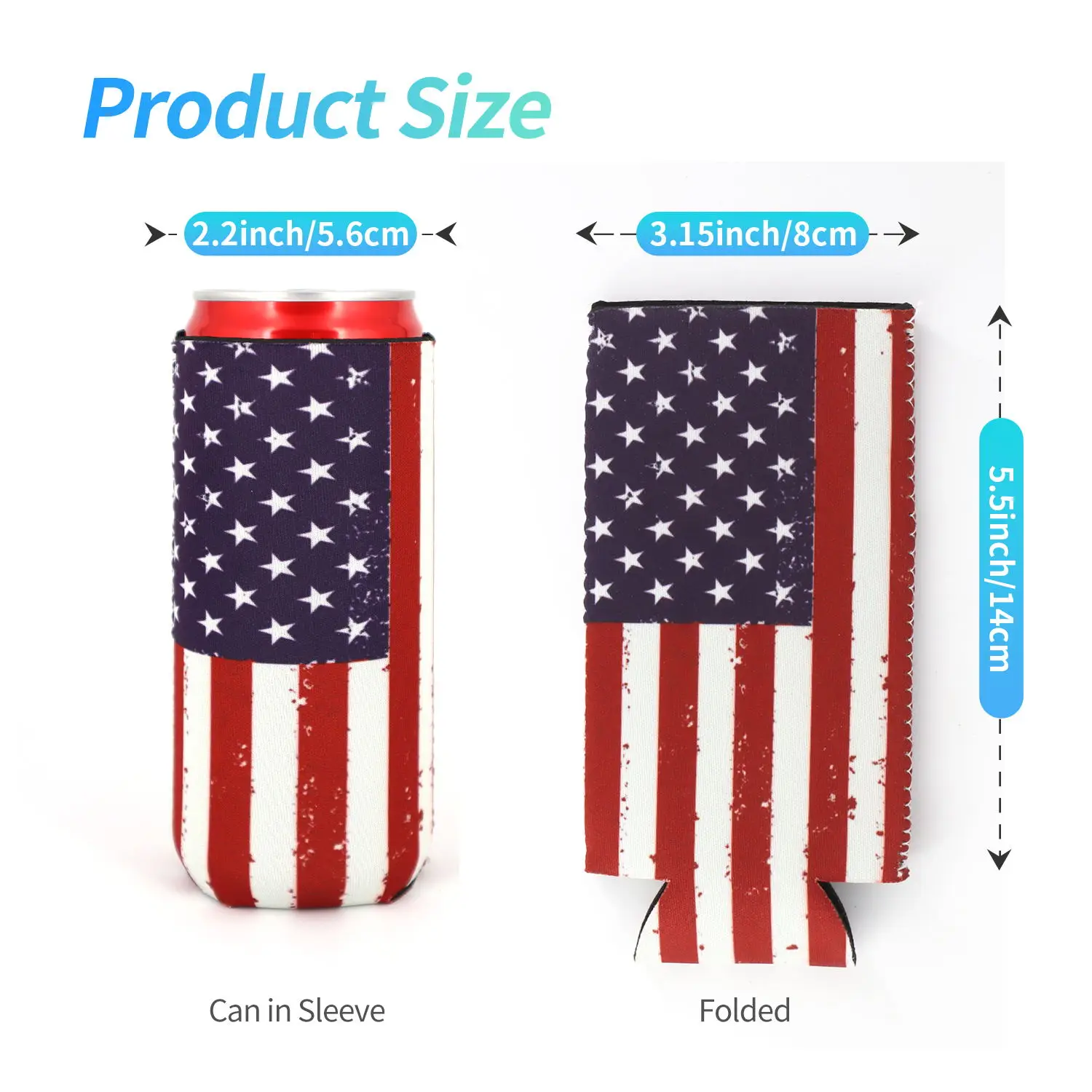 4packs Slim Can Cooler for Slim Beer & Hard Seltzer, Skinny Beer Cans Coolie Skinny Insulators, Can Cooler Sleeves drink cooler,beer cooler