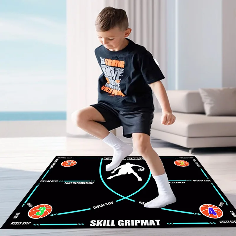 Non-slip and noise reduction basketball floor pad