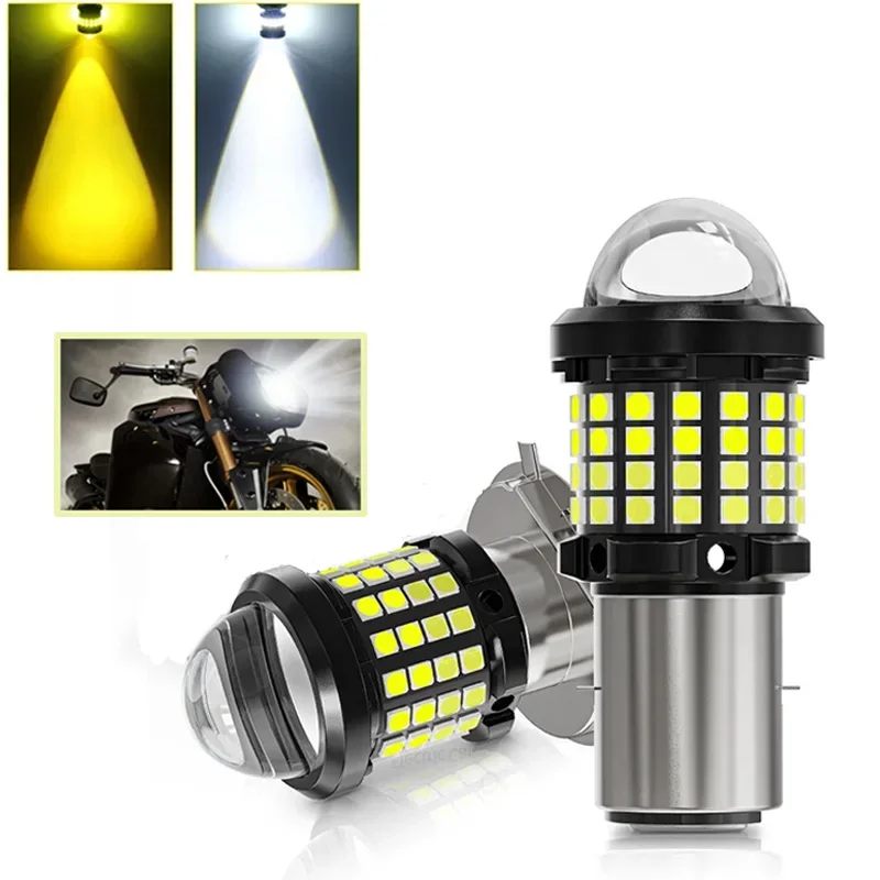 Lampadina Del Faro Led H4 H6 Ba20D 12V Moto Accessori Super Luminosi Faretto Moto Explorer Scooter Atv Faro Auto Fendinebbia