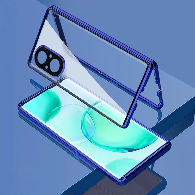 Full 360° Protective Magnetic Phone Case with Tempered Glass