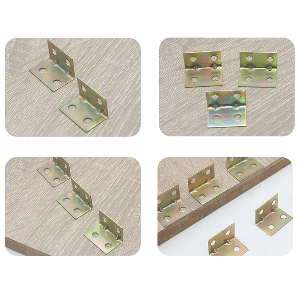Description Picture 6 of itemCorner Brace Joint Angle Bracket Reuseable Stainless Steel Table Fastener 20pcs 4 Holes Furniture Corner Cover