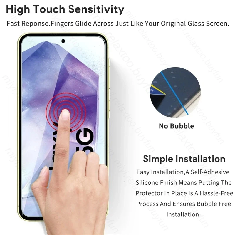 5-Pack HD 9H Tempered Glass Screen Protectors - Crystal Clear Protection