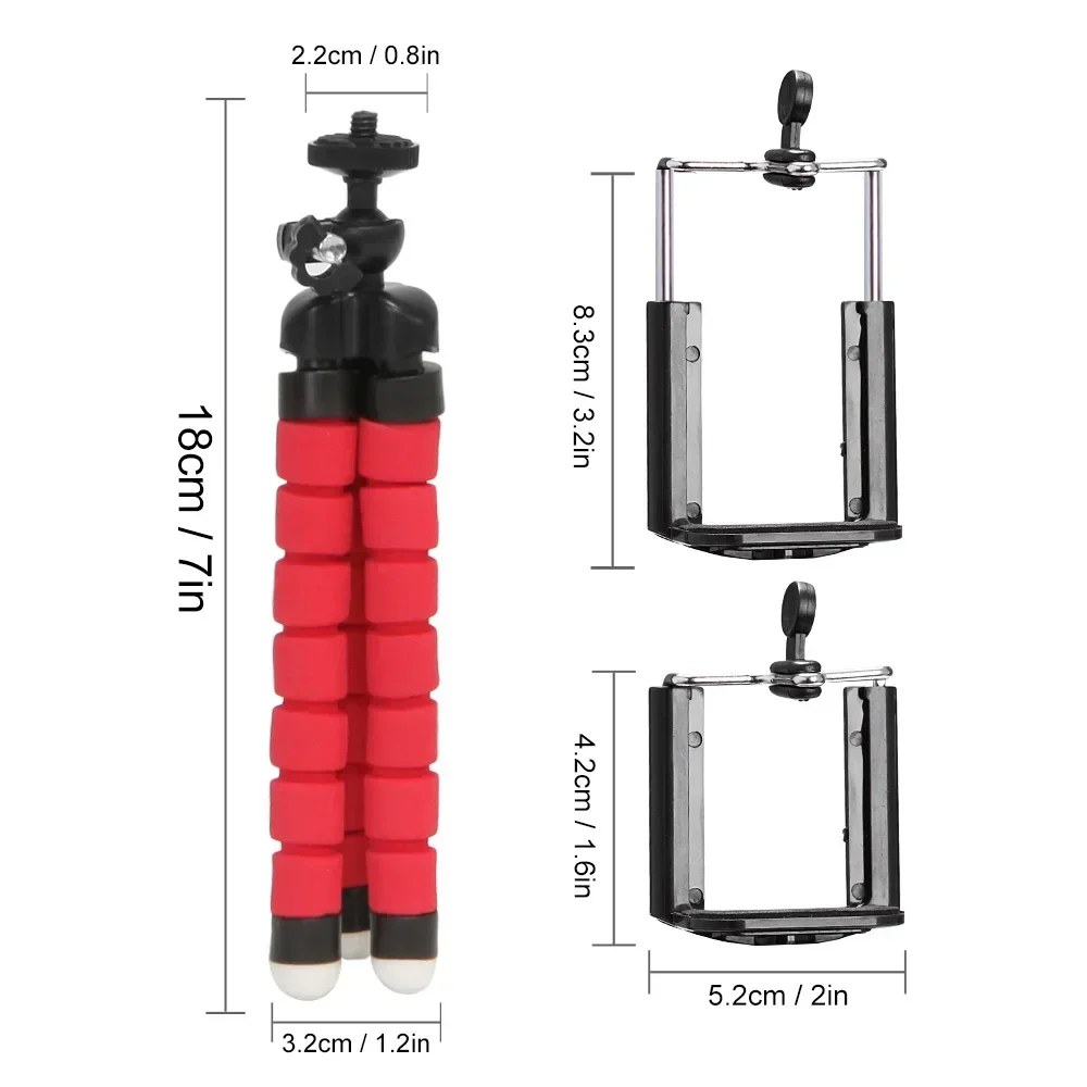 1pc Mobile Phone Holders Clip Mini Flexible Tripod Sponge Octopus Bracket Universal Phone Camera Holder Home Organizer