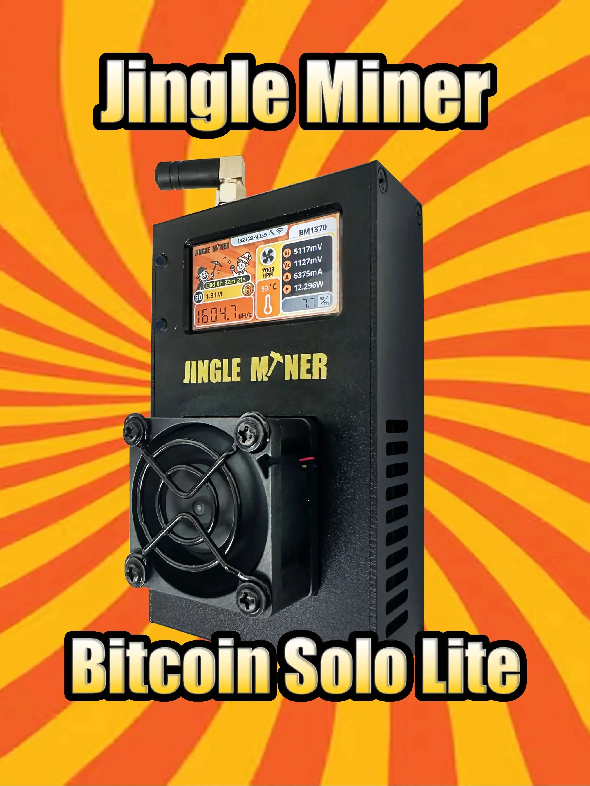 New BTC Solo Miner 1.2TH/S 23W BTC Miner BM1370 ASIC Chip BTC Solo Mining  Sha256 5V DC Bitcoin ASIC Miner Crypto Solo BTC Miner - AliExpress