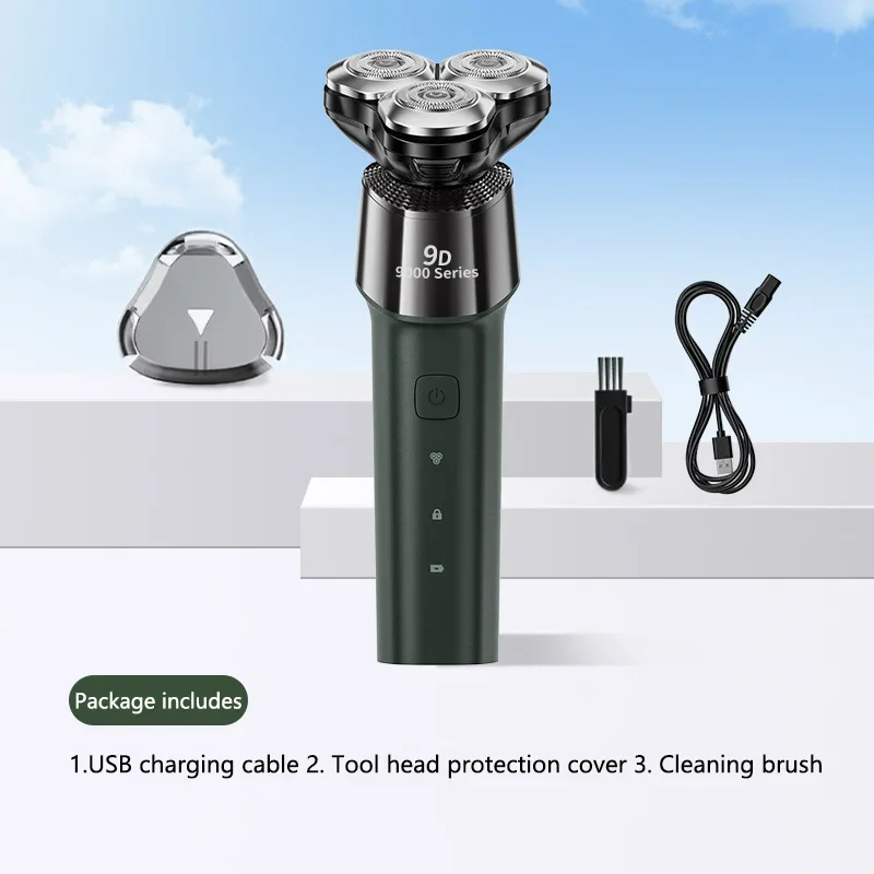 XMSJ 디지털 디스플레이 전기 면도기 4-in1 전신 세척 가능 2단 조절 가능 남성용 멀티 기능 플로팅 헤드 면도기