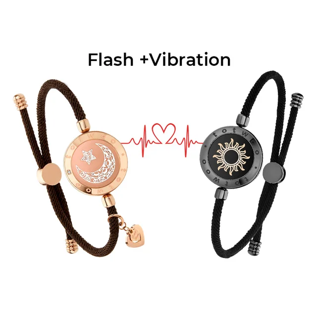 TOTWOO Pulseras de larga distancia para parejas, brazalete de luz y vibración táctil, regalo de relación de larga para mujeres hombres|Pulseras y brazaletes| - AliExpress