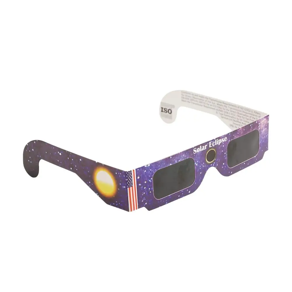 10/20pcs Paper Solar Eclipse Glasses Total Observation Solar Glasses 3D Outdoor Eclipse Anti-UV Viewing Glasses Random Color