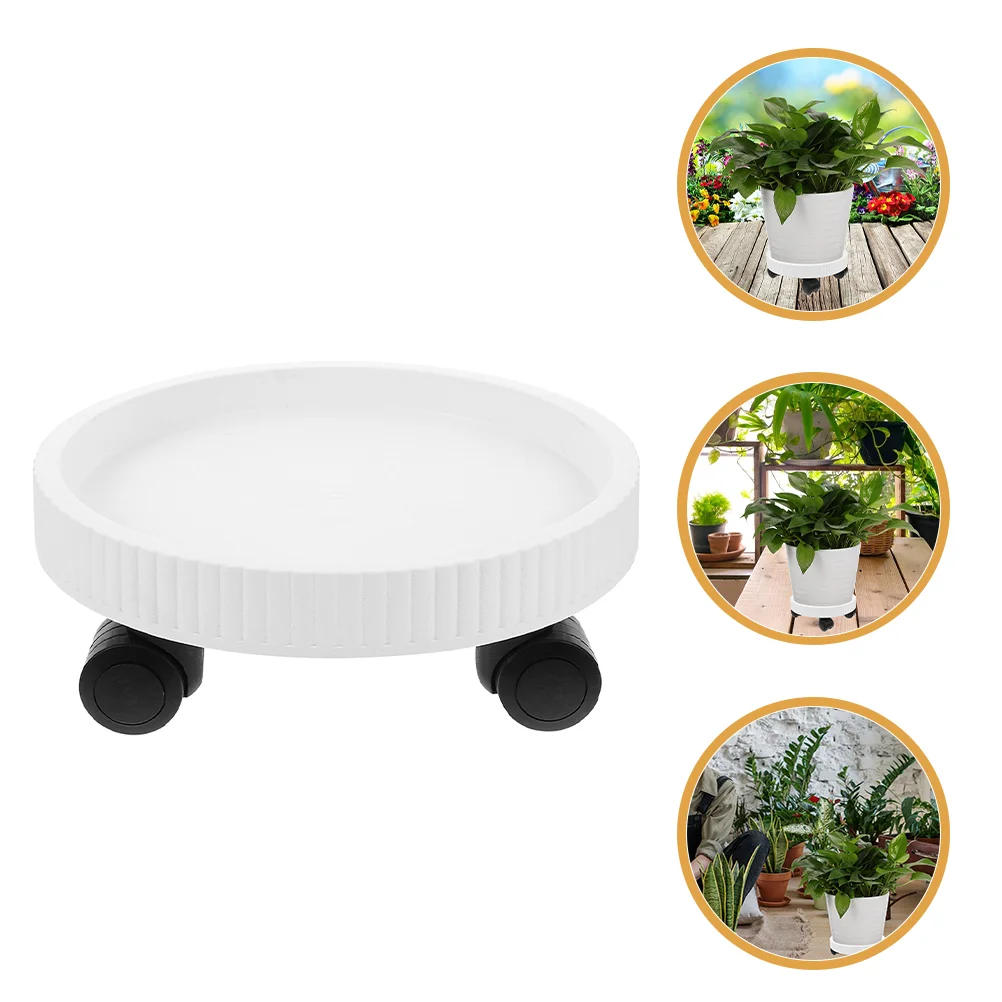 

Plant Tray with Wheels Planter Holder Planter Stand Flowerpot Tray Heightened Movable Flowerpot Tray