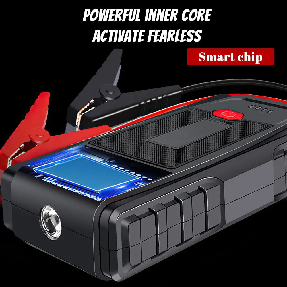 Car Jump Starter Power Bank 600A 12V Dual USB Ports Portable Battery Charger Auto Emergency Booster Starting Device Jump Starter