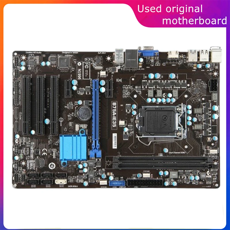 Usato Lga 1155 Per Computer Intel B75 B75A-Ie35 Scheda Madre Usb3.0 Sata3 Scheda Madre Desktop Ddr3 32G