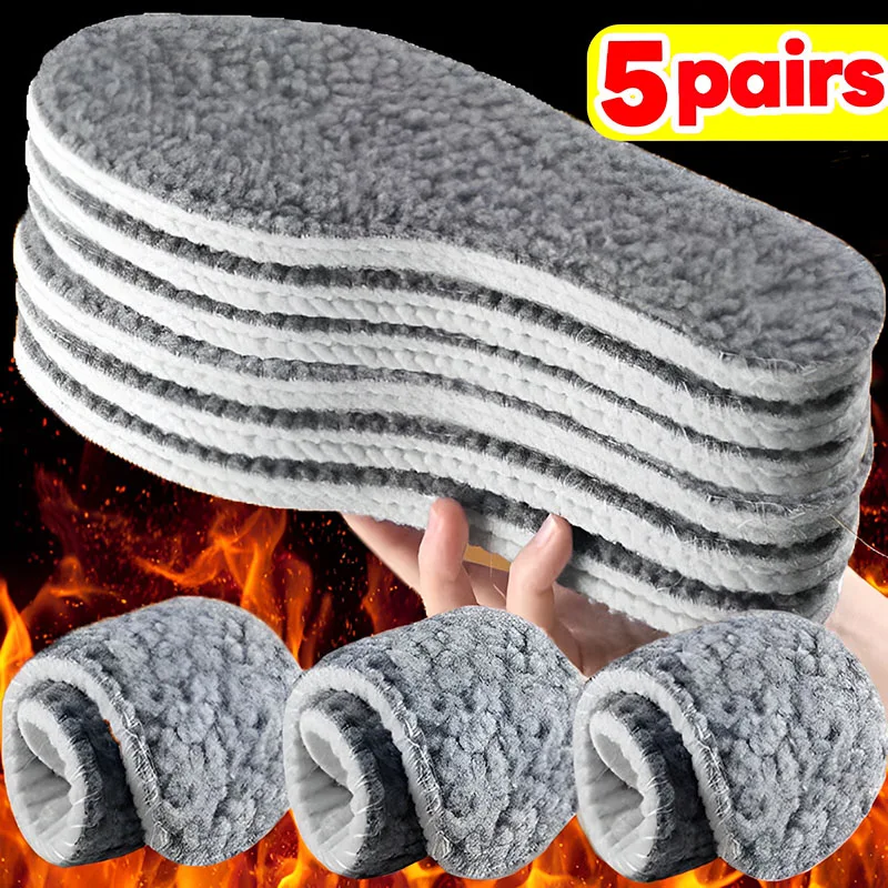 Thermal Wool Memory Foam Insole for Unisex Sports Shoes Pad Soft Chill-proof Self-heating Absorbent heel insoles,orthopedic insoles