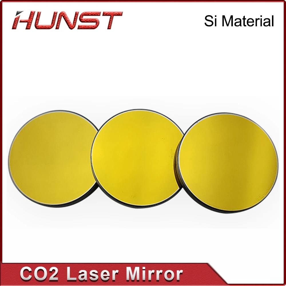 HUNST 레이저 조각기용 Si 반사 거울, 금도금 실리콘 반사경 렌즈 직경 Co2 레이저 20 25 30mm