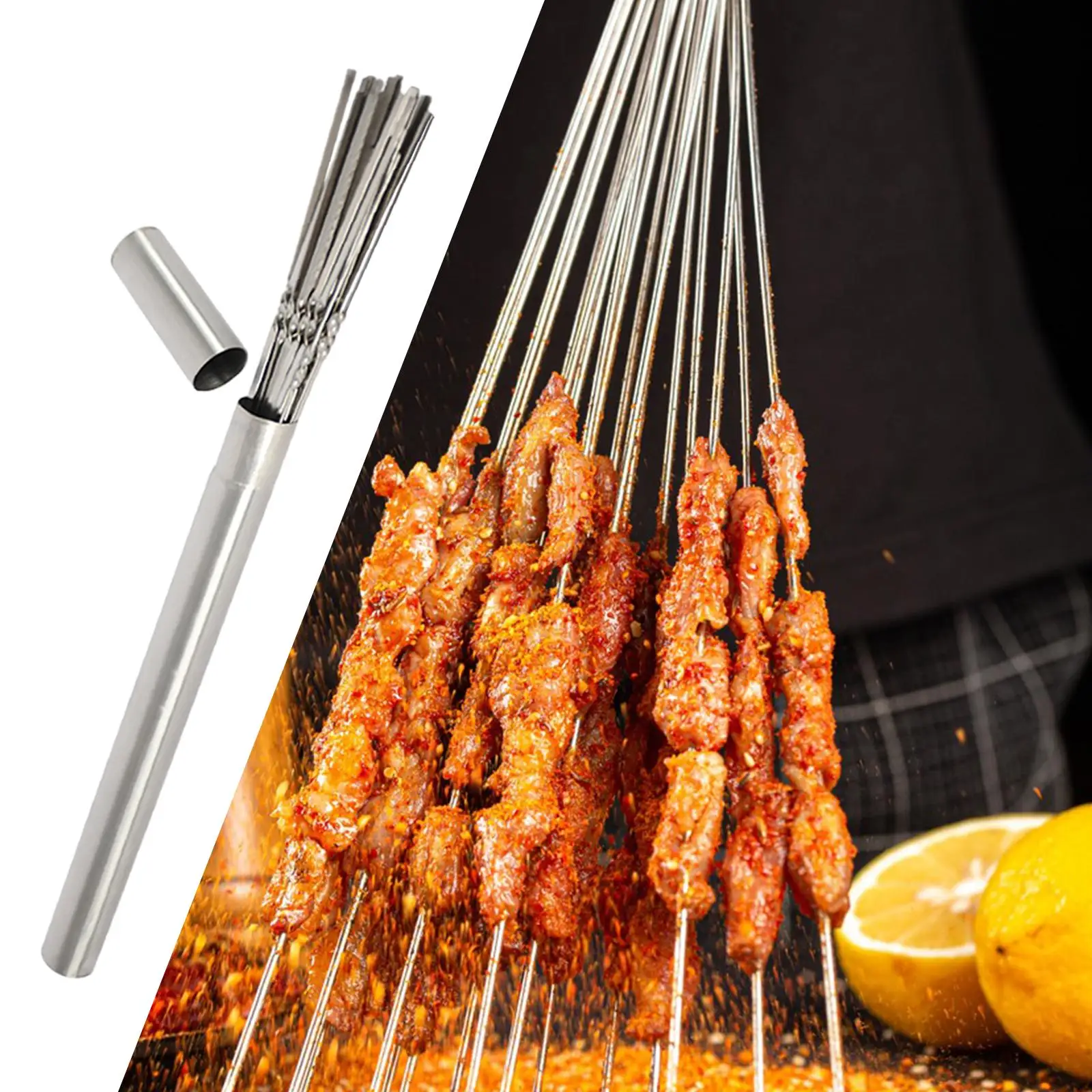 Kebab Stick 50 Pieces Outdoor Cooking Kabob Skewer for Kabob Chicken Meats