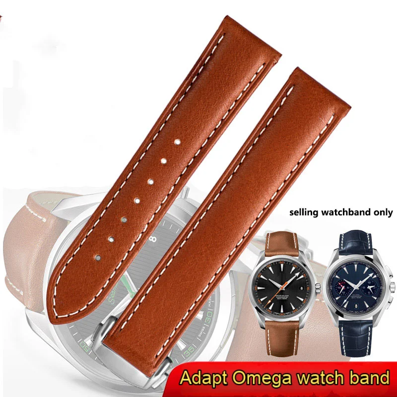 Cinturino In Pelle Ltalian Per Omega Seamaster 300 150 Speedmaster 007 At150 Cinturino Cinturino Cinturino Dispiegante Chiusura 19Mm 20Mm 22Mm