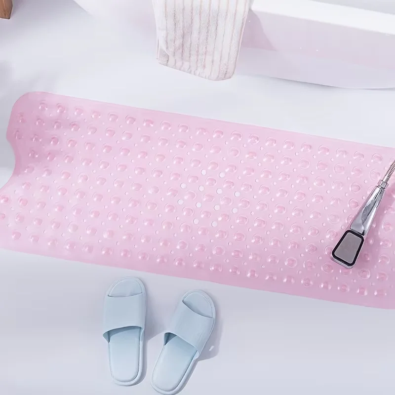 Non-Slip Bath Mat with Drain Holes and Suction Cups
