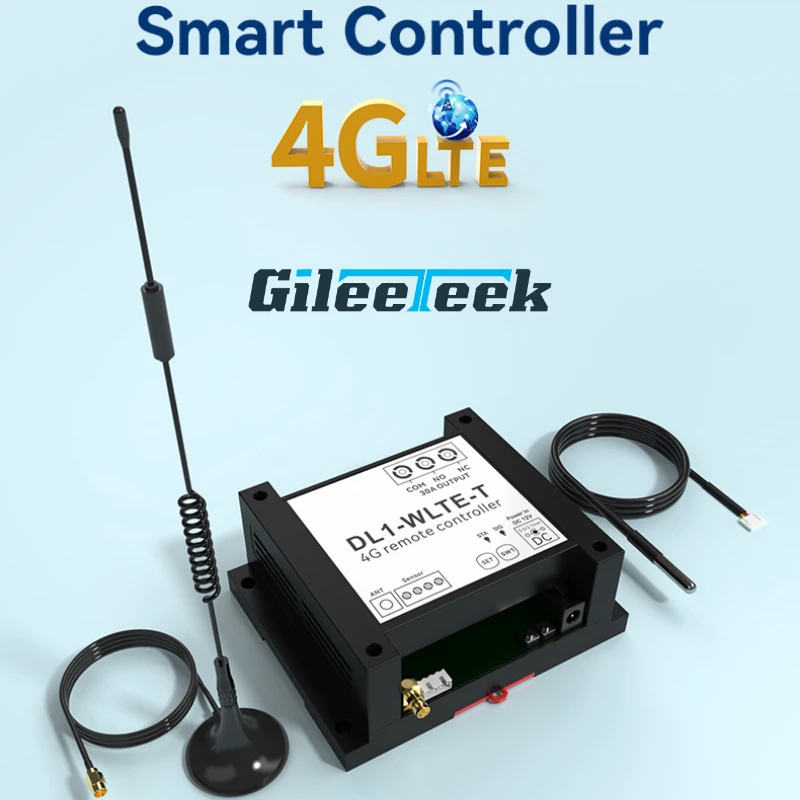 

DL1-WLTE-TVC Smart 4G LTE Controller 30A Big Power Relay Switch For Motor ON/OFF Dial SMS WEB APP Control Power Failure Alarm