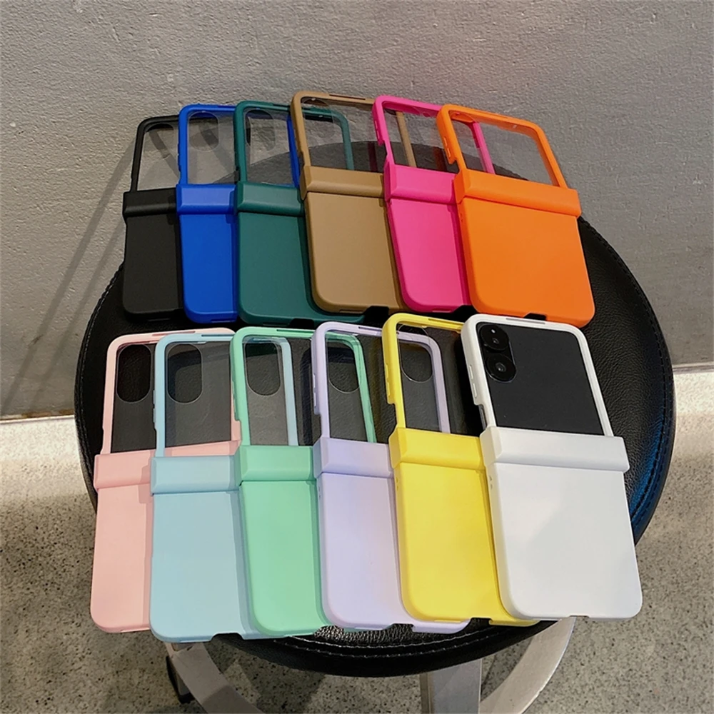 Candy Color Skin Feel Hinge Protective Phone Case Cover