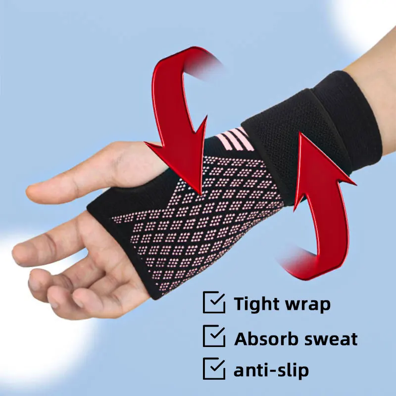 Sports Palm Guard Knit Nylon Hand Guard Gloves Elastic Palm Brace Sleeve Fitness Wrist Support 1PCS