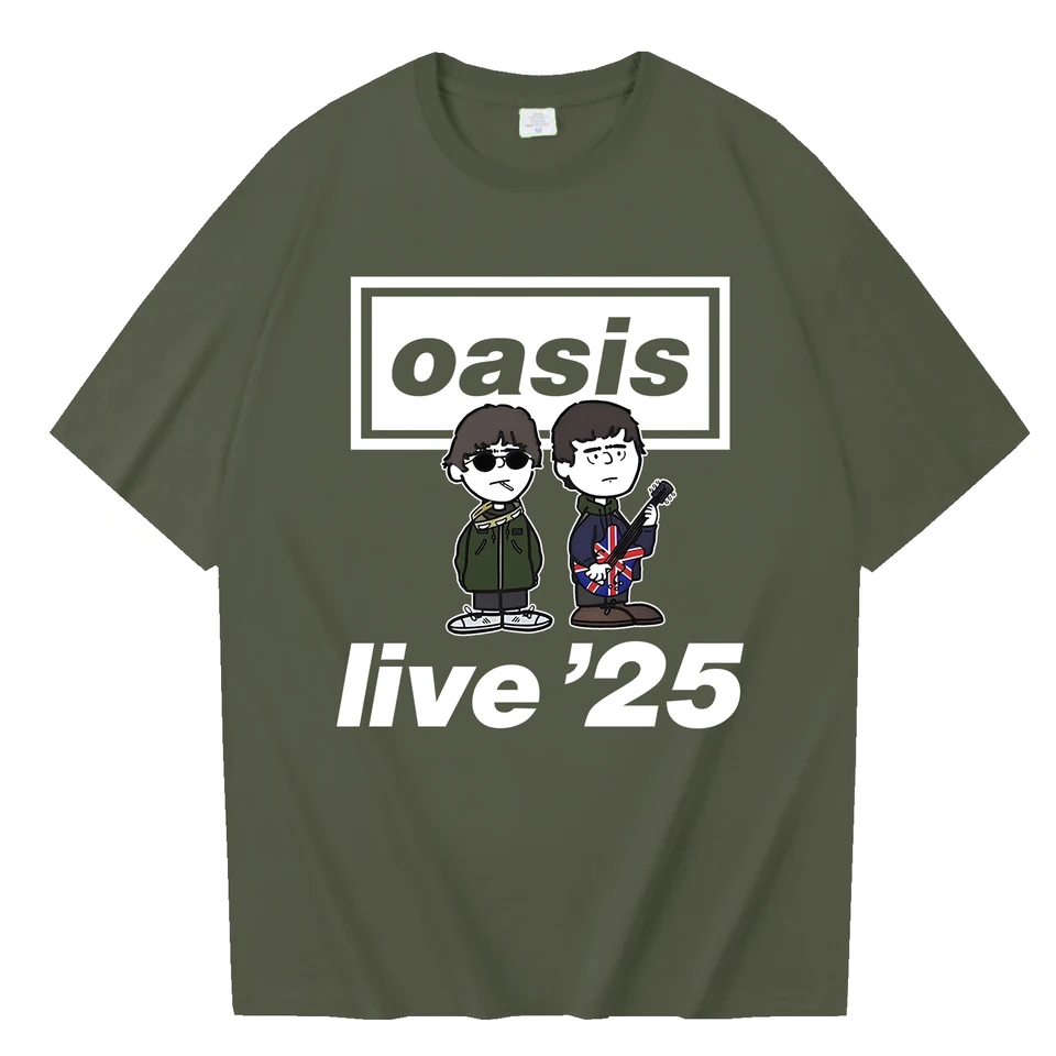 Oasis Live 25 Tour 2025 T-shirt Harajuku Women Girl Oasis Concert