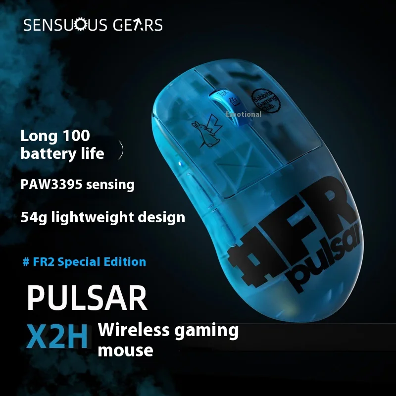 

[in Stock] Pulsar X2h Lightweight 52g Wireless 4k Fps Gaming Mouse 3395 No Latency Wireless Sports Gift With Receiver