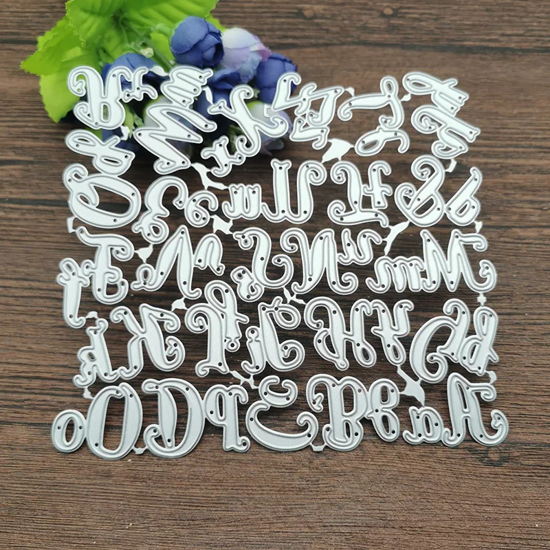Fustelle Metalliche Per Scrapbooking – Set Con Frasi Di Congratulazioni E Lettere Alfabeto, 3,1x8,9 Cm