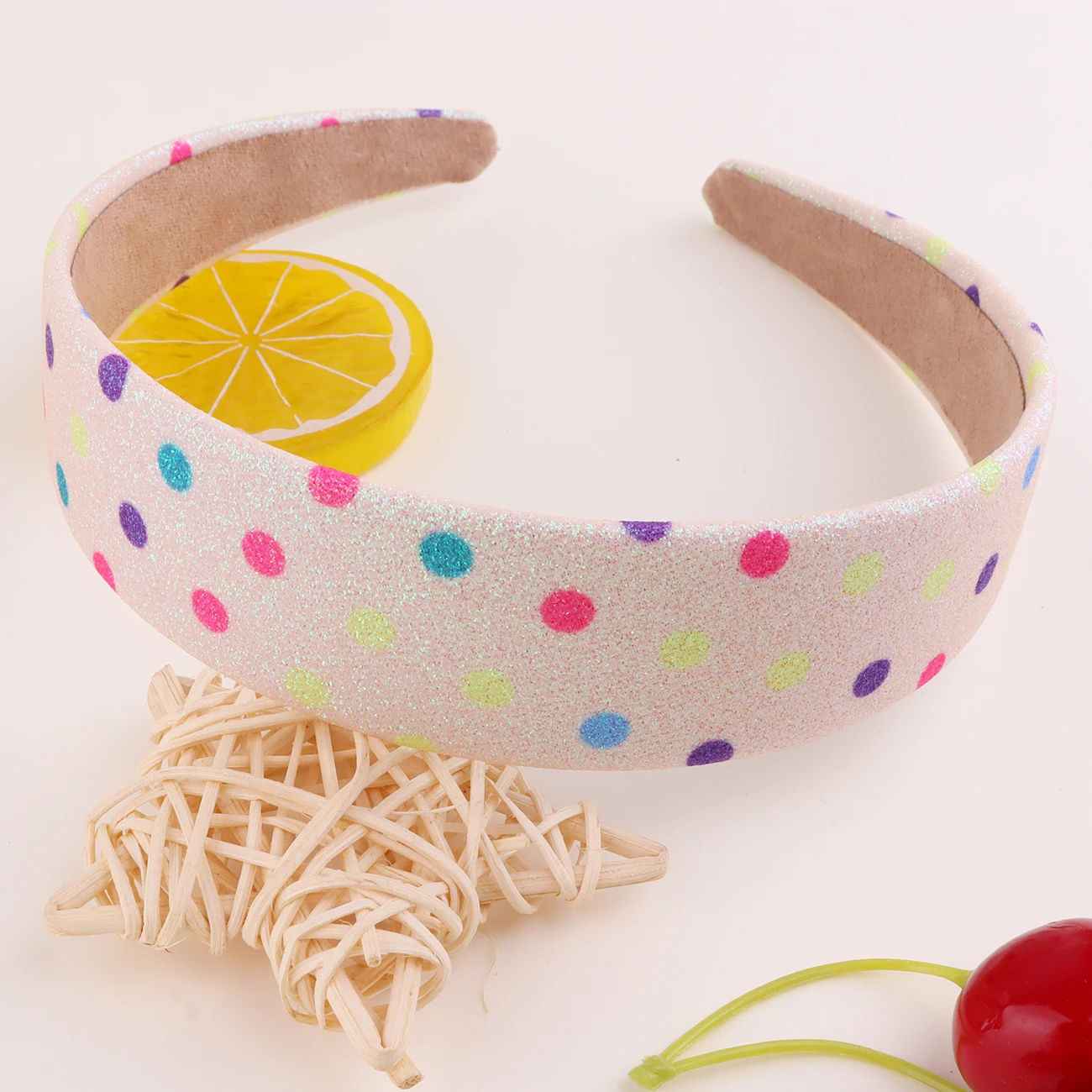 Glitzer-Stirnbänder für Mädchen, Prinzessin, glitzerndes, breites Stirnband für Kinder, niedliches bedrucktes Stirnband für Kinder, dickes glitzerndes Bling-Kinderhaar – Detail 9