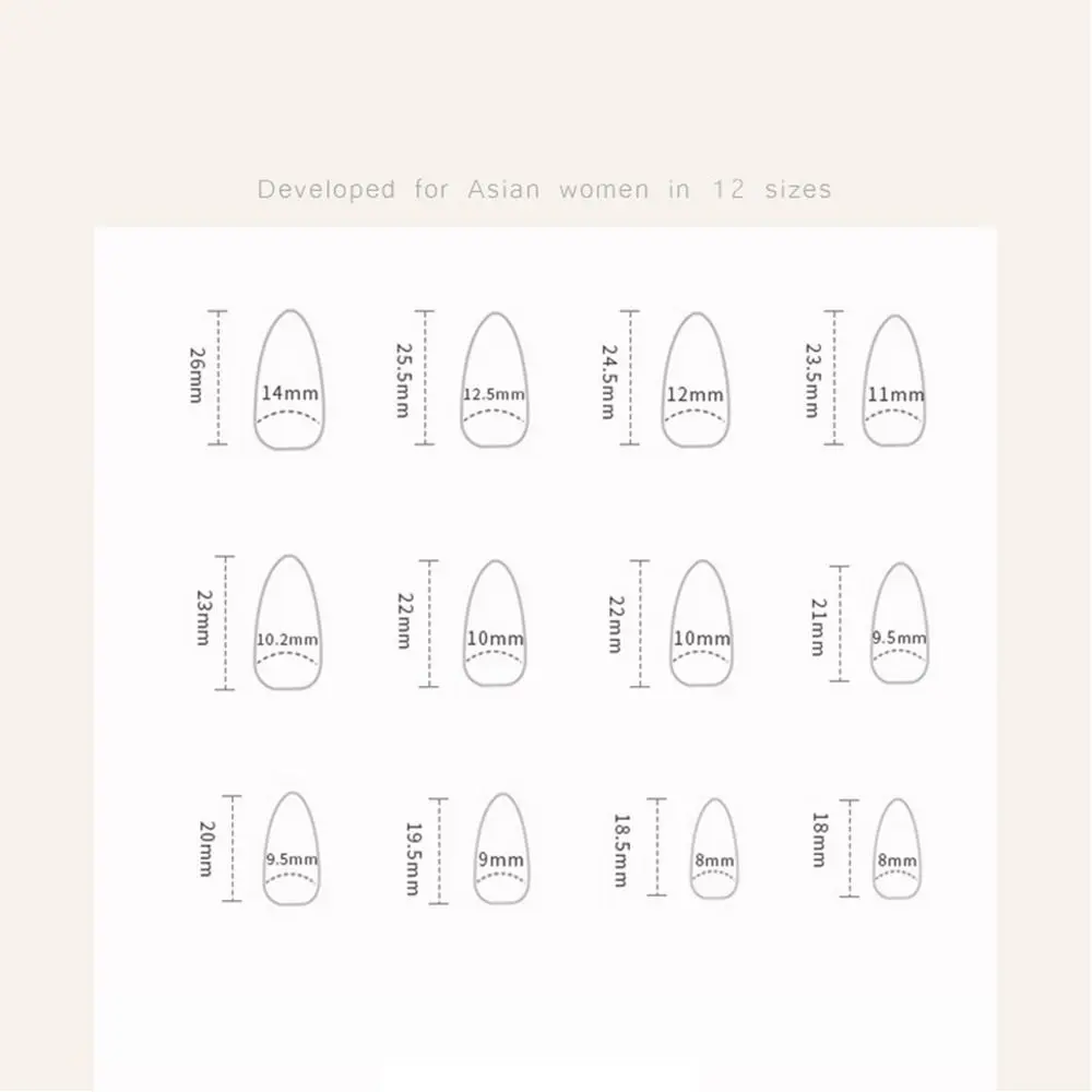 24pcs Manicure Long Almond False Nails French Flowers Starfish Fake Nials Detachable Misty Blue Retro Nail Tips DIY