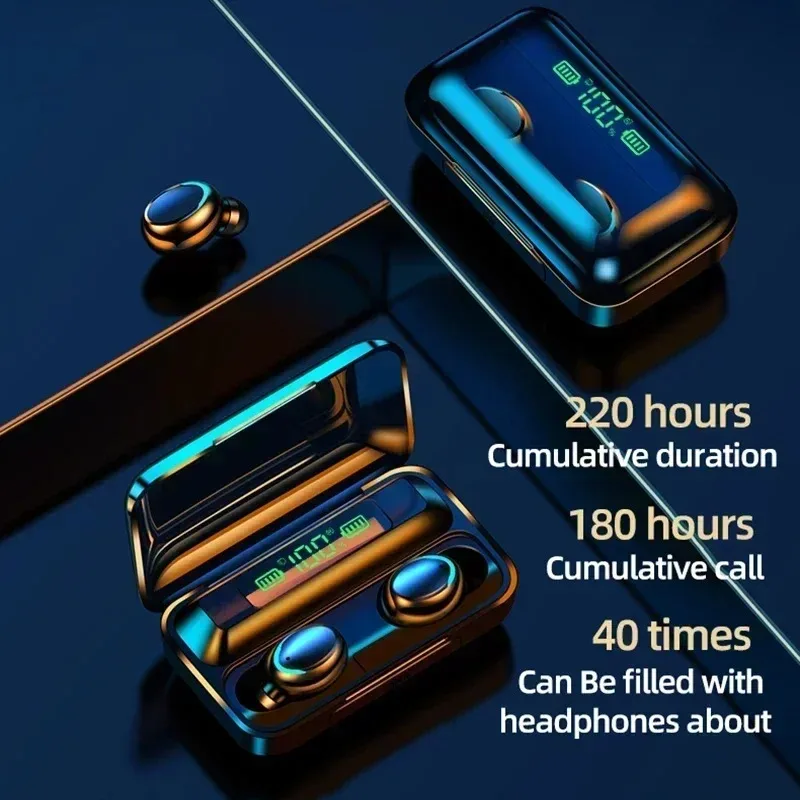 Wireless Waterproof Earbuds Bluetooth Headphones Stereo Sports Headset