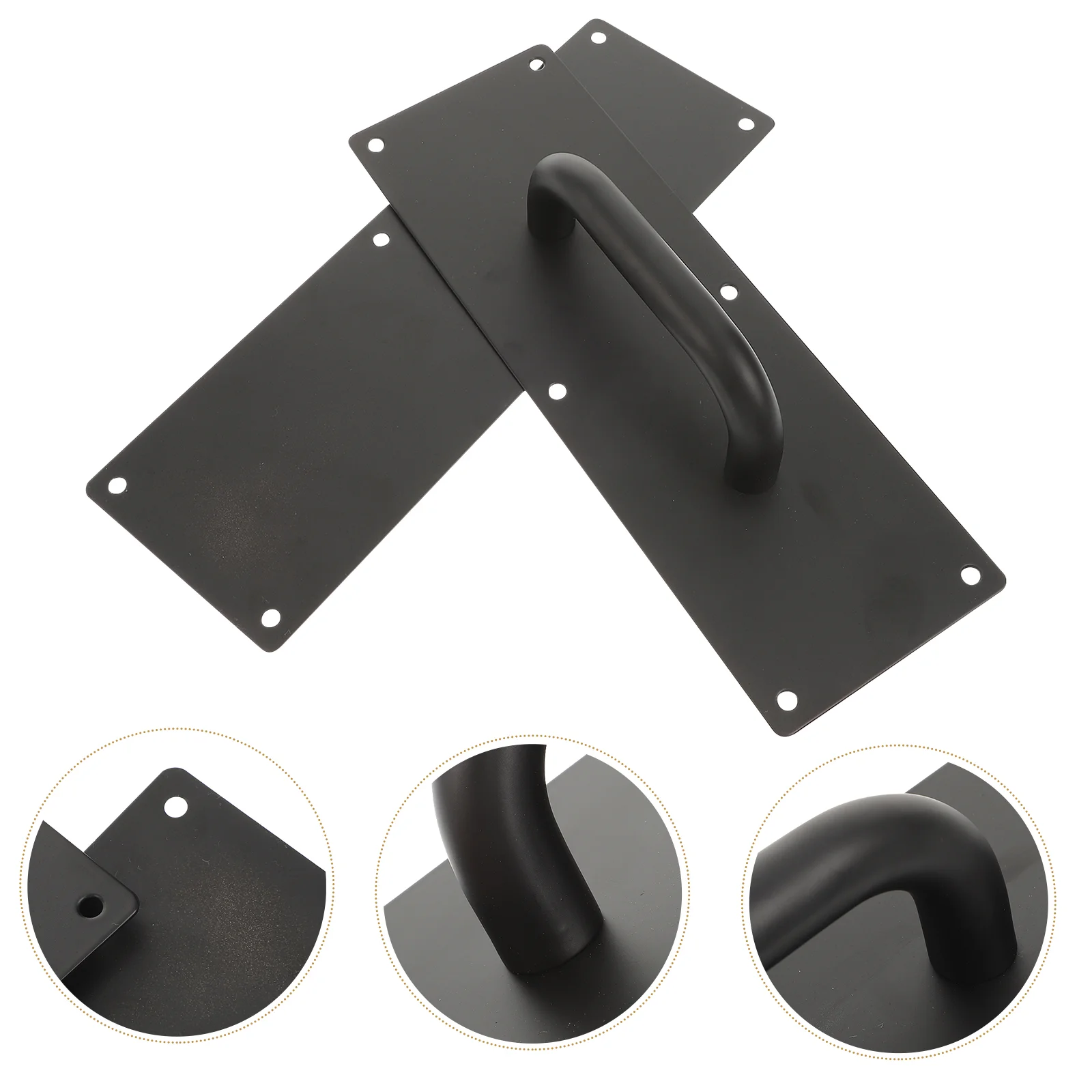 Push-pull Handle Cabinets Door Knobs Supply Plate Glass Stainless Steel Attachment for Composite