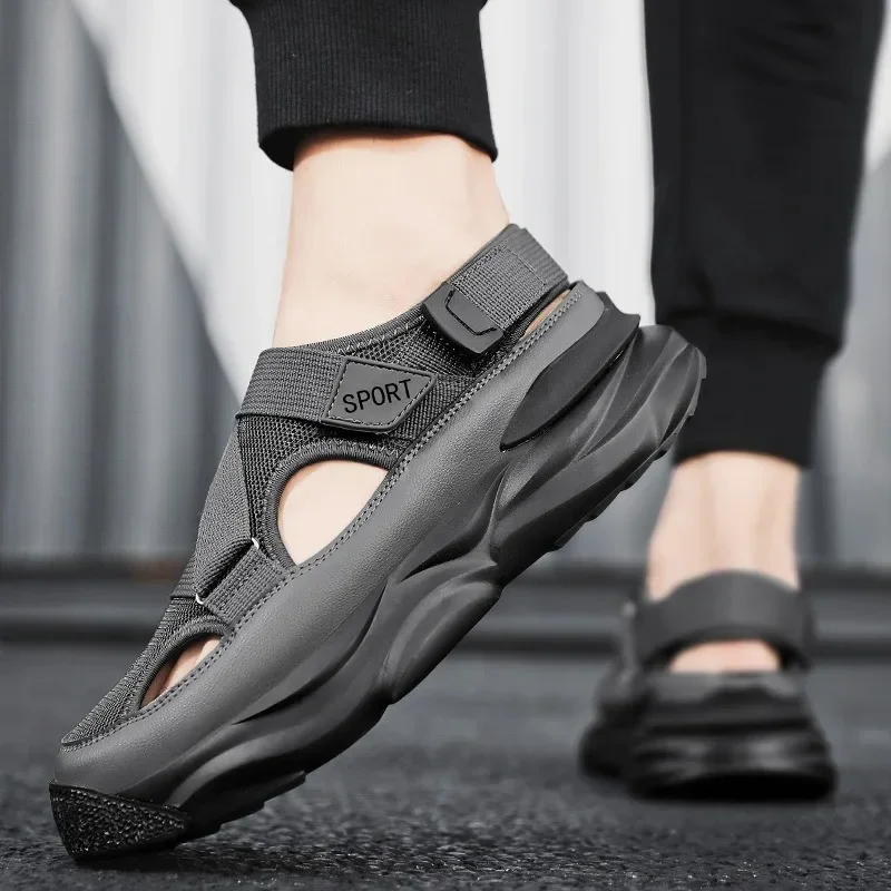 Men's Cave Casual Sandals Outdoor Breathable Wear-Resistant Non-slip Water Proof Comfortable Shoes for Men Sports Beach Slipper