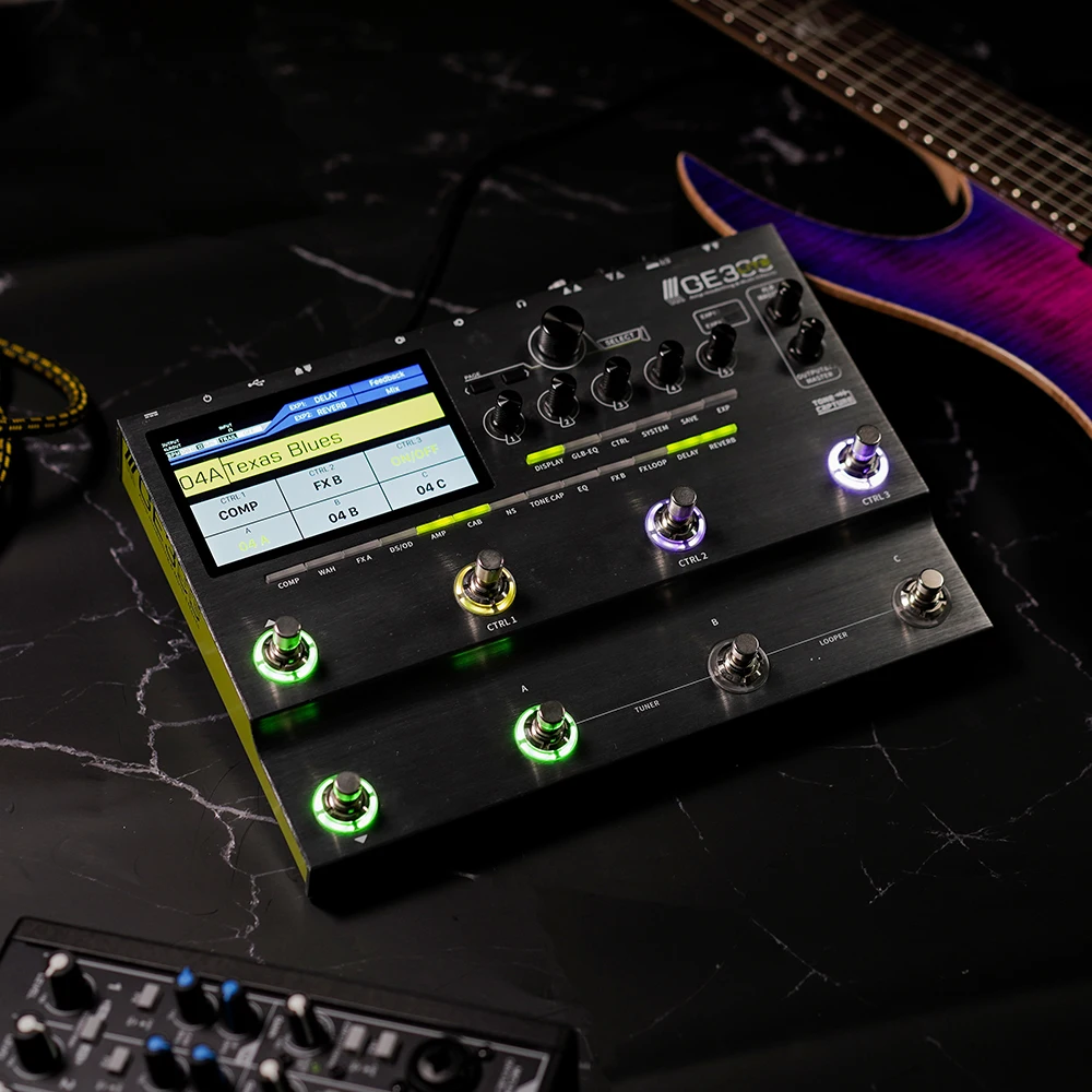 MOOER GE300 라이트 기타 앰프 모델링 멀티 이펙트 프로세서, FX 루프, 캡 심, IR 로더, 톤 캡처, 전체 보완
