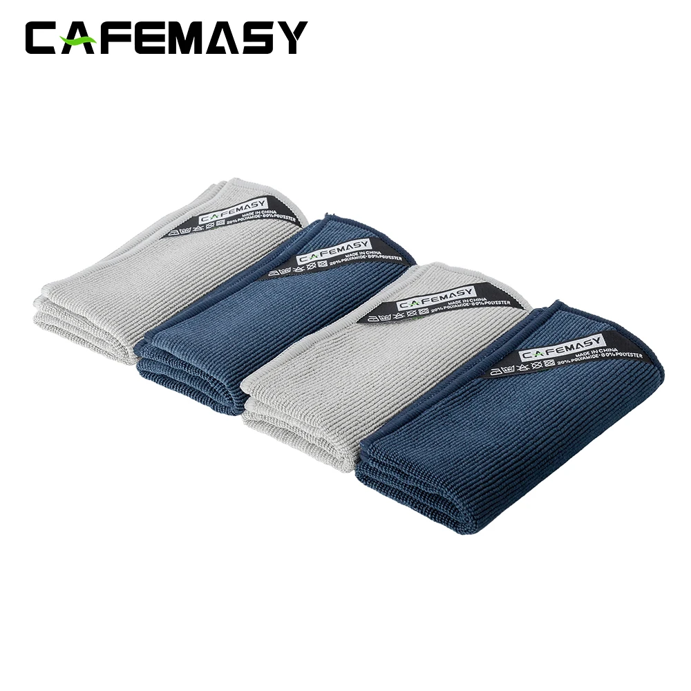 CAFEMASY 4PC Absorbent Towel Barista Towel Rag Bar Coffee Machine Cleaning Cloth Tableware Household Cleaning Towel Kichen Tools