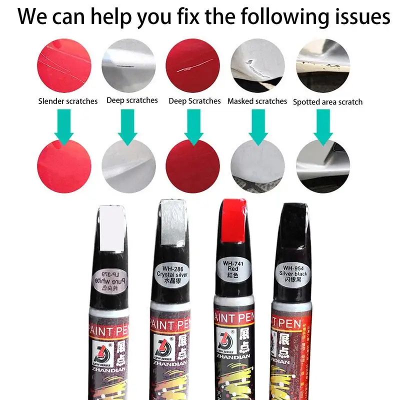 Car Scratch Remover Pen Car Paint Pen 3PCS 12ml Waterproof Car Scratch Repair Kit Auto Remover Pen Paint