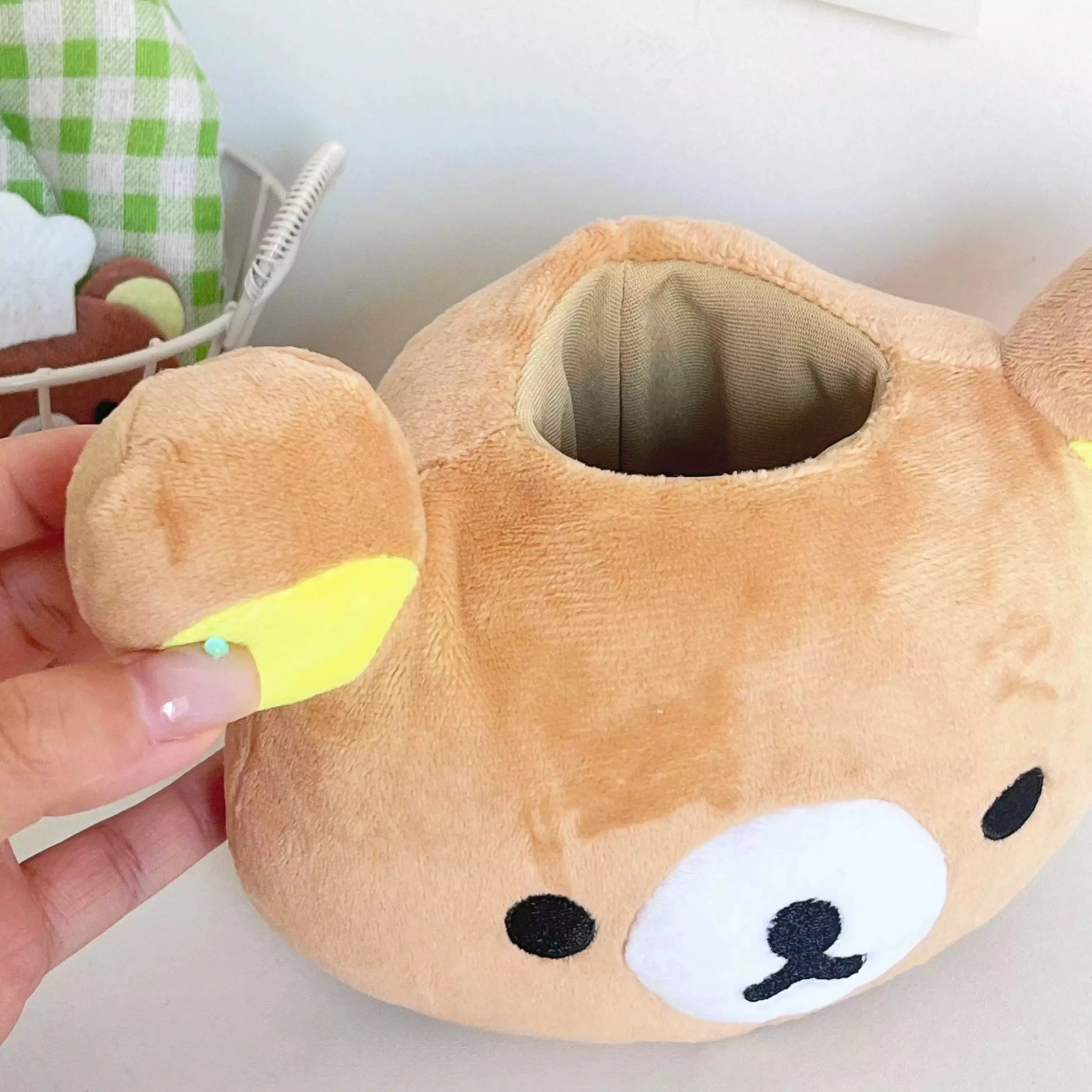 Cartoon Bear Head Pen Holder Pen Storage Antiskid Student Stationery Gift pen holder,stationery organizer