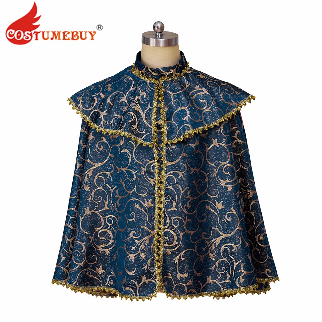 Medievale Rinascimentale Nobles Cape Vintage Print Scialle Cape Tudor Mantello 18Th Century Costume Vittoriano Prince Cape For Men