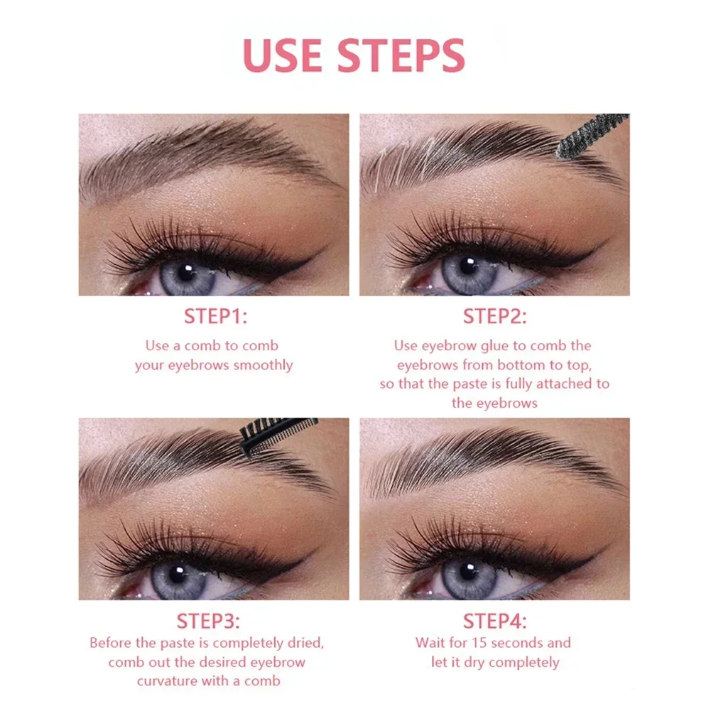 Double Head Eyebrow Soap Wax Eyebrow Styling Gel Waterproof Lasting 3D Feathery Wild Brow Styling Easy To Wear Makeup Eyebrows 4