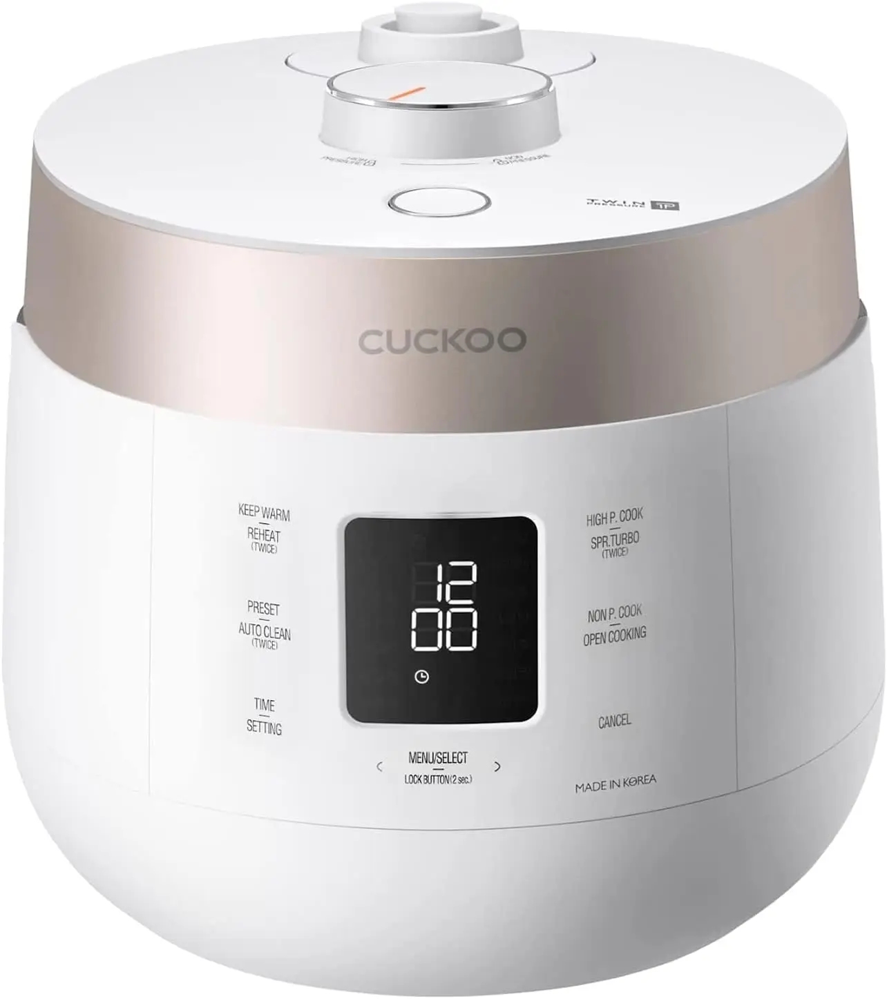 

CUCKOO HP Twin Pressure Rice Cooker 16 Menu Options: White, GABA, Veggie, Porridge, & More, Fuzzy Logic Tech, Energy Saving