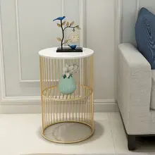 

Light luxury marble living room sofa side cabinet creative balcony mini coffee table simple corner bedside small round table